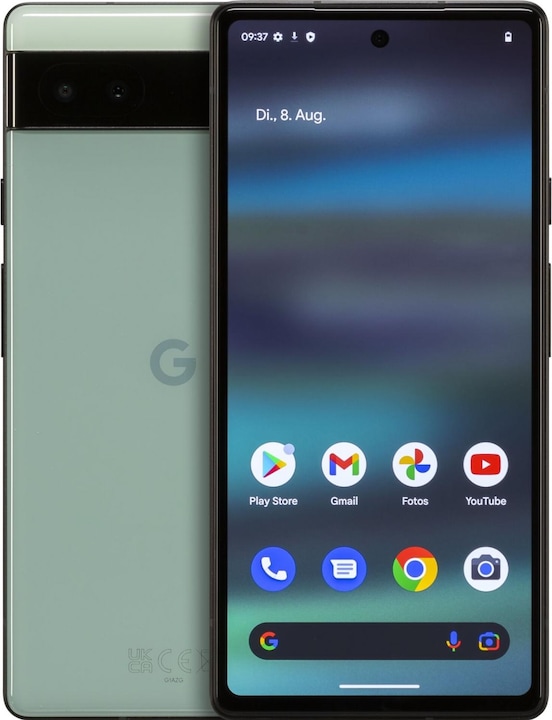 Produktbild Google Pixel 6a (128 GB, Sage Green, 6.10", SIM + eSIM, 12.20 Mpx, 5G)