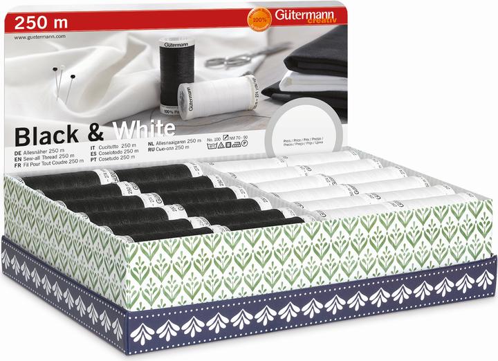 Produktbild Gütermann Display Marrakesch Allesnäher 250 m, schwarz & weiss