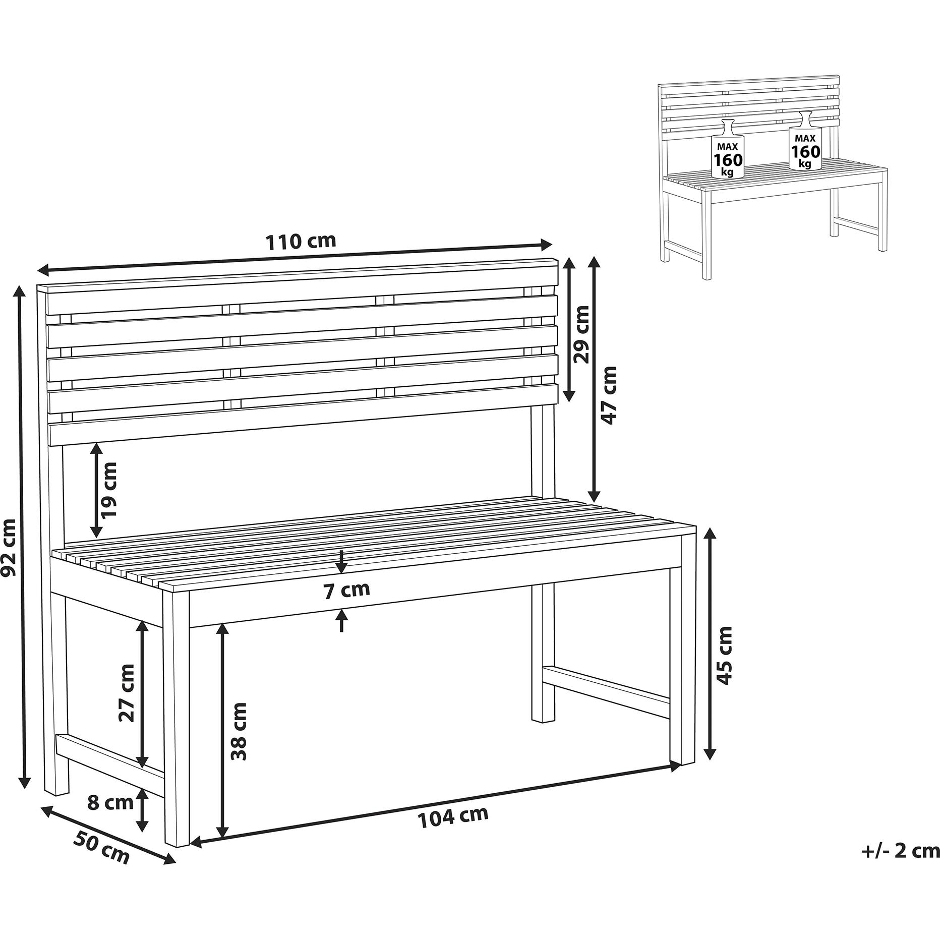 Thumbnail - Beliani, Gartenbank, Treia
