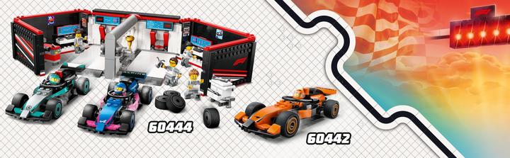 Immagine prodotto LEGO F1 Boxenstopp mit Boxencrew und Ferrari Flitzer (60443, LEGO City)