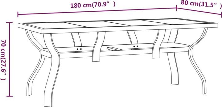 Produktbild vidaXL Gartentisch
