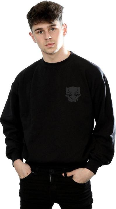 Produktbild Black Panther Schwarz auf Schwarz Brust drucken Baumwolle Sweatshirt (M)