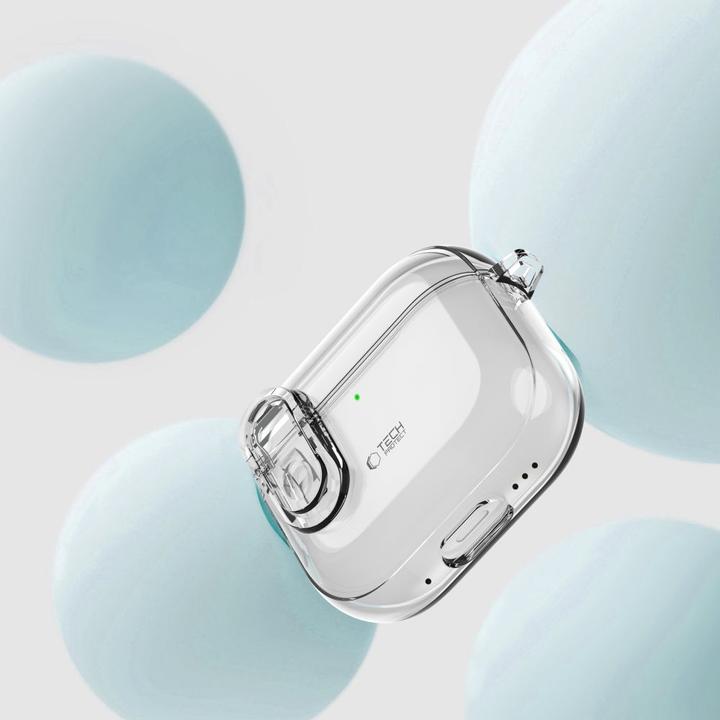 Actual product image Tech-Protect Headphone case Apple SLIM HOOK APPLE AIRPODS 4 Transparent (Headphone sleeve)