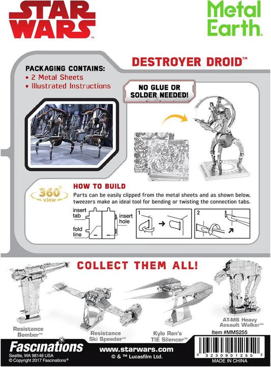 Actual product image Metal Earth Destroyer Droid