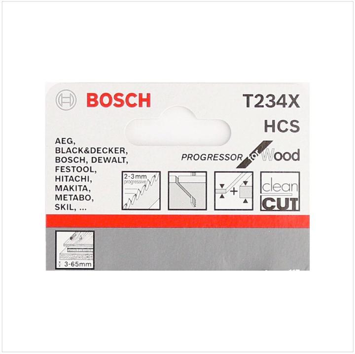Produktbild Bosch Professional Zubehör Stichsägeblatt T 234 X Progressor for Wood, 25er-Pack