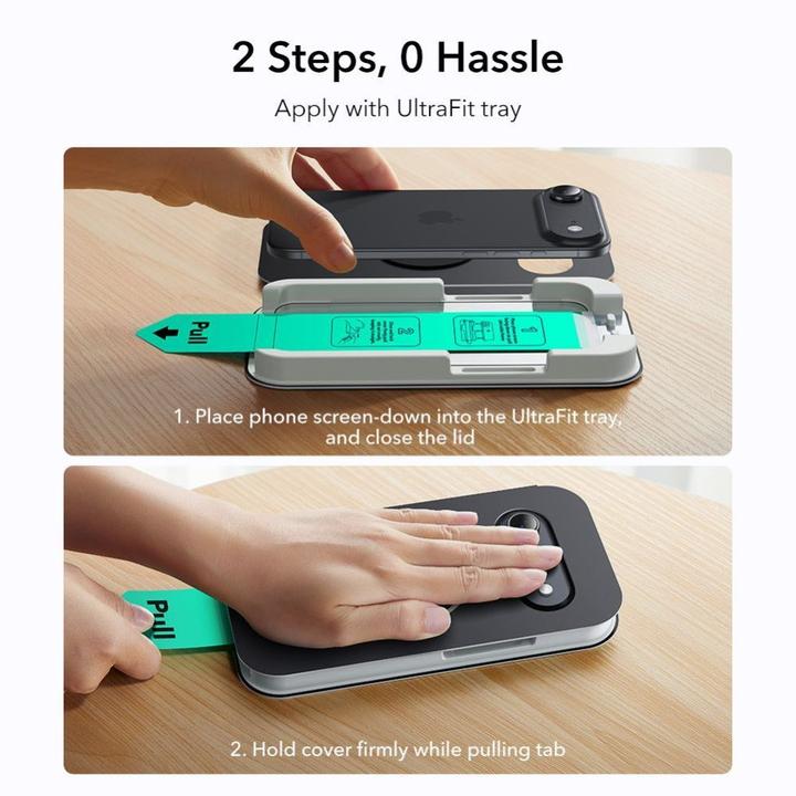 Productafbeelding ESR UltraFit Classic Screen Protector, for iPhone 17 Air, 2 Pack (2 Pcs., Apple iPhone 17)