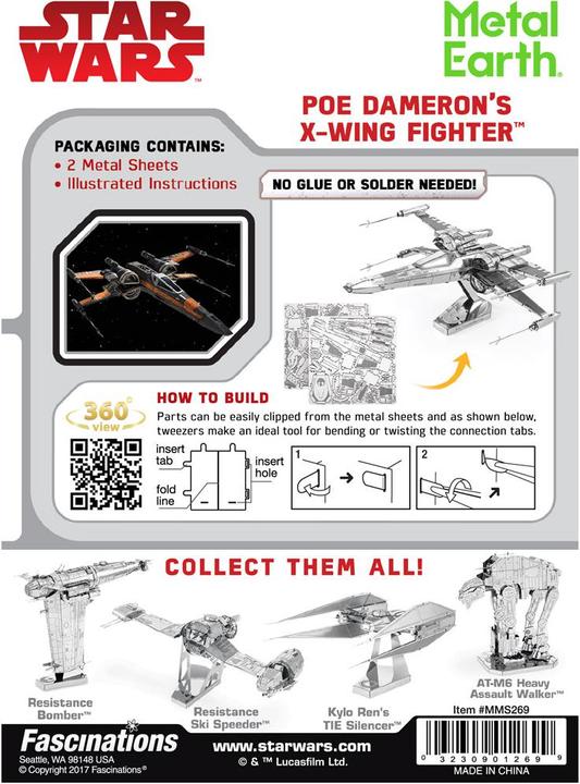 Image du produit Metal Earth Le chasseur X-Wing de Poe Dameron