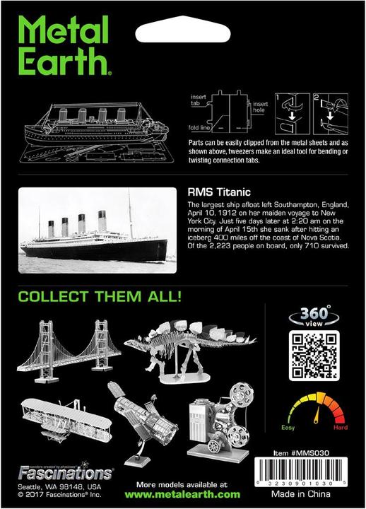 Image du produit Metal Earth Bateau Terre-Métal Titanic édition argentée