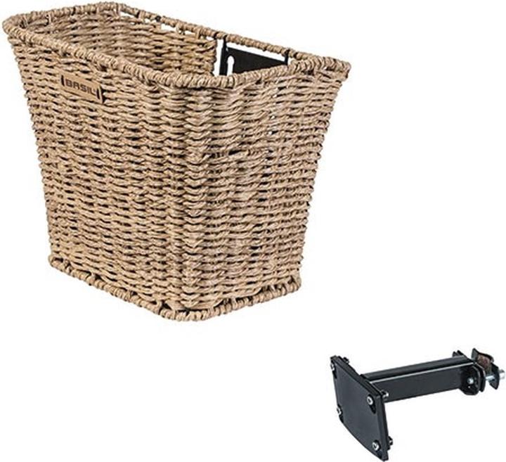 Produktbild Basil Bremen Rattan Look Fietsmand FM - Voorop - Inclusief Bevestigingssysteem -