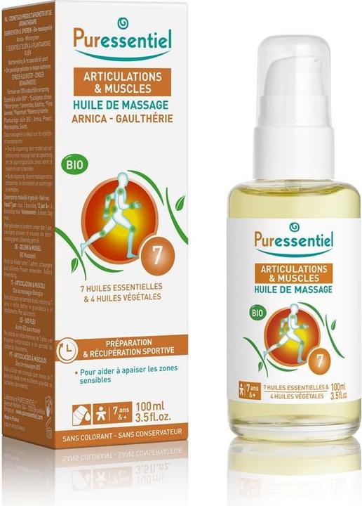 Actual product image Puressentiel Massage Oil Muscle Strain Organic (100ml) (100 ml)