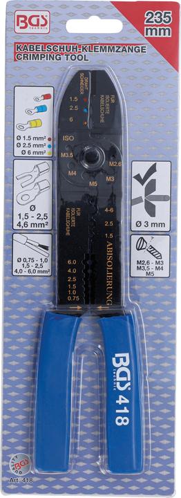 Image du produit BGS Pince à sertir et dénuder 235 mm (235 mm)