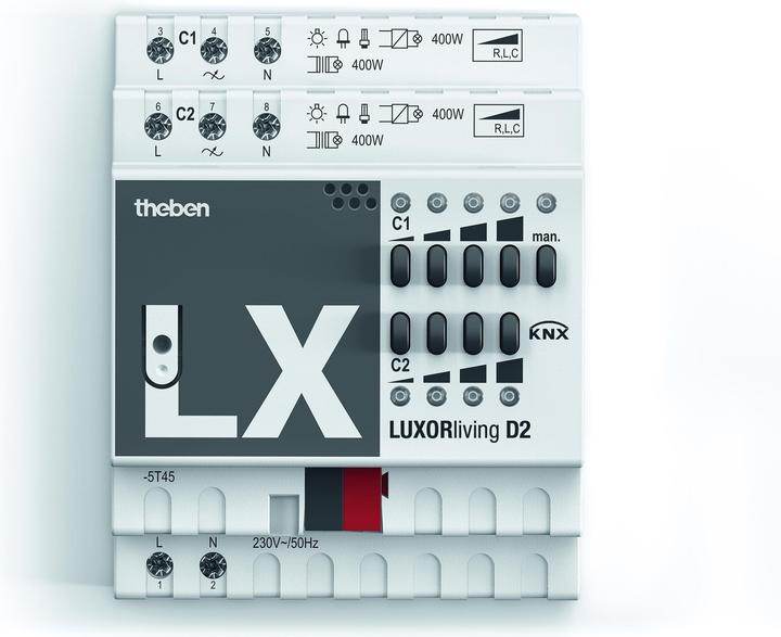 Actual product image Theben LUXORliving D2 (Dimming actuator)