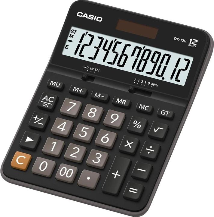 Actual product image Casio DX-12B (Battery operated, Solar panel)