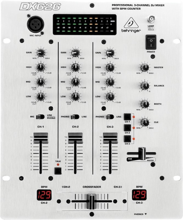 Actual product image Behringer DX626 PRO Mixer, 3-channel DJ mixer (DJ controller)