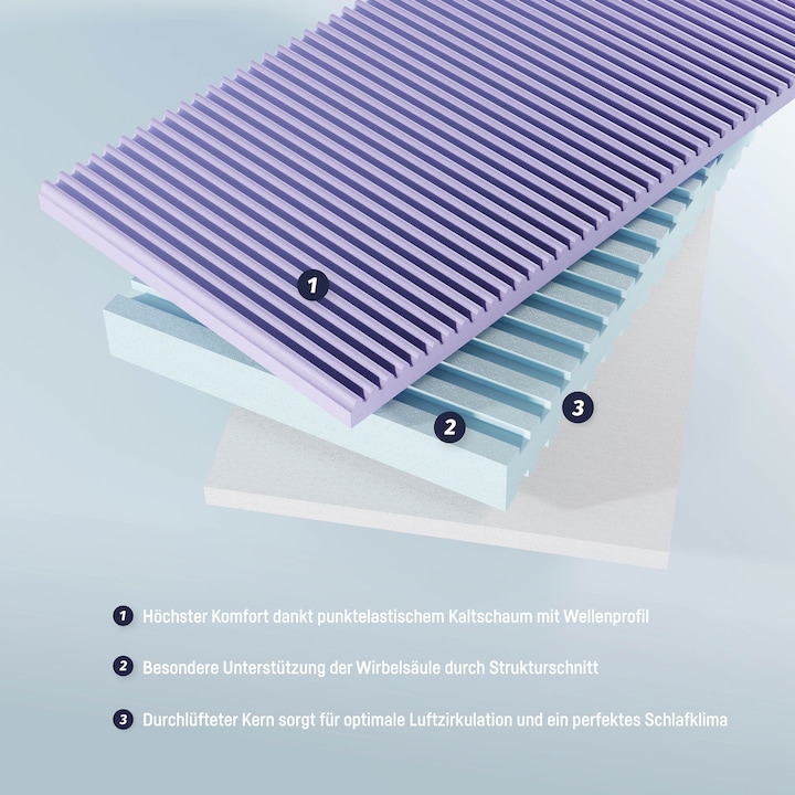 Image du produit Julius Zöllner Matelas Multiflow (120 x 200 x 14 cm)
