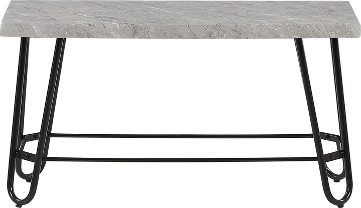 Produktbild Beliani Essgruppe grau Marmor Optik 4-Sitzer 110 x 70 cm KEMPTON (110 x 70 x 76 cm)