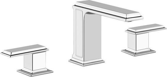 Actual product image Gessi Eleganza, three-hole basin mixer, 3/8 flex hose, without drain set, 46011