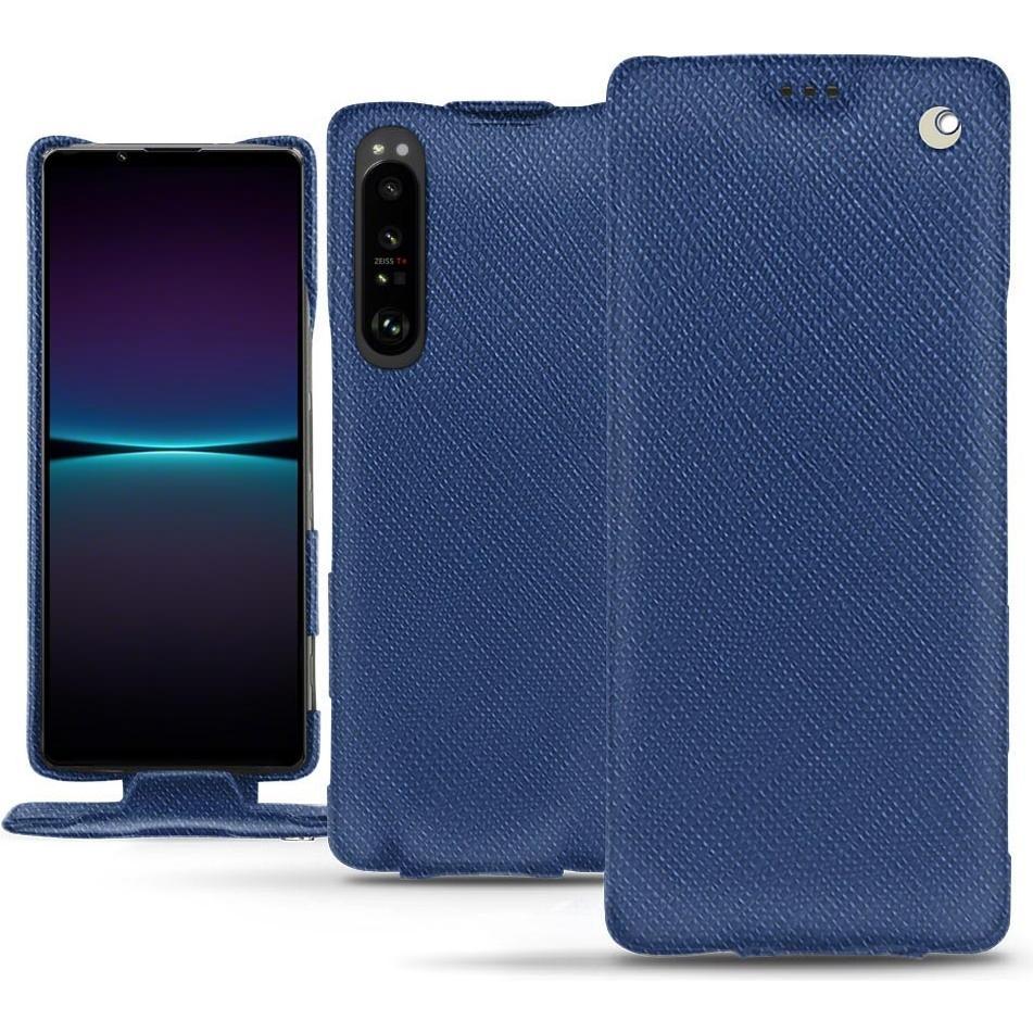 Thumbnail - Noreve Lederschutzhülle vertikal (Sony Xperia 1 IV), Smartphone Hülle, Blau