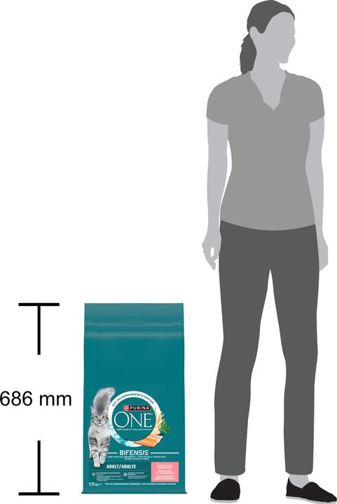 Actual product image Purina ONE Adult salmon & wholemeal (Adult, 1 pcs., 9750 g)