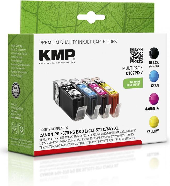 Immagine prodotto KMP C107PIXV Multipack comp. con Canon PGI-570/CLI-571 XL C/M/Y (M, C, Y)