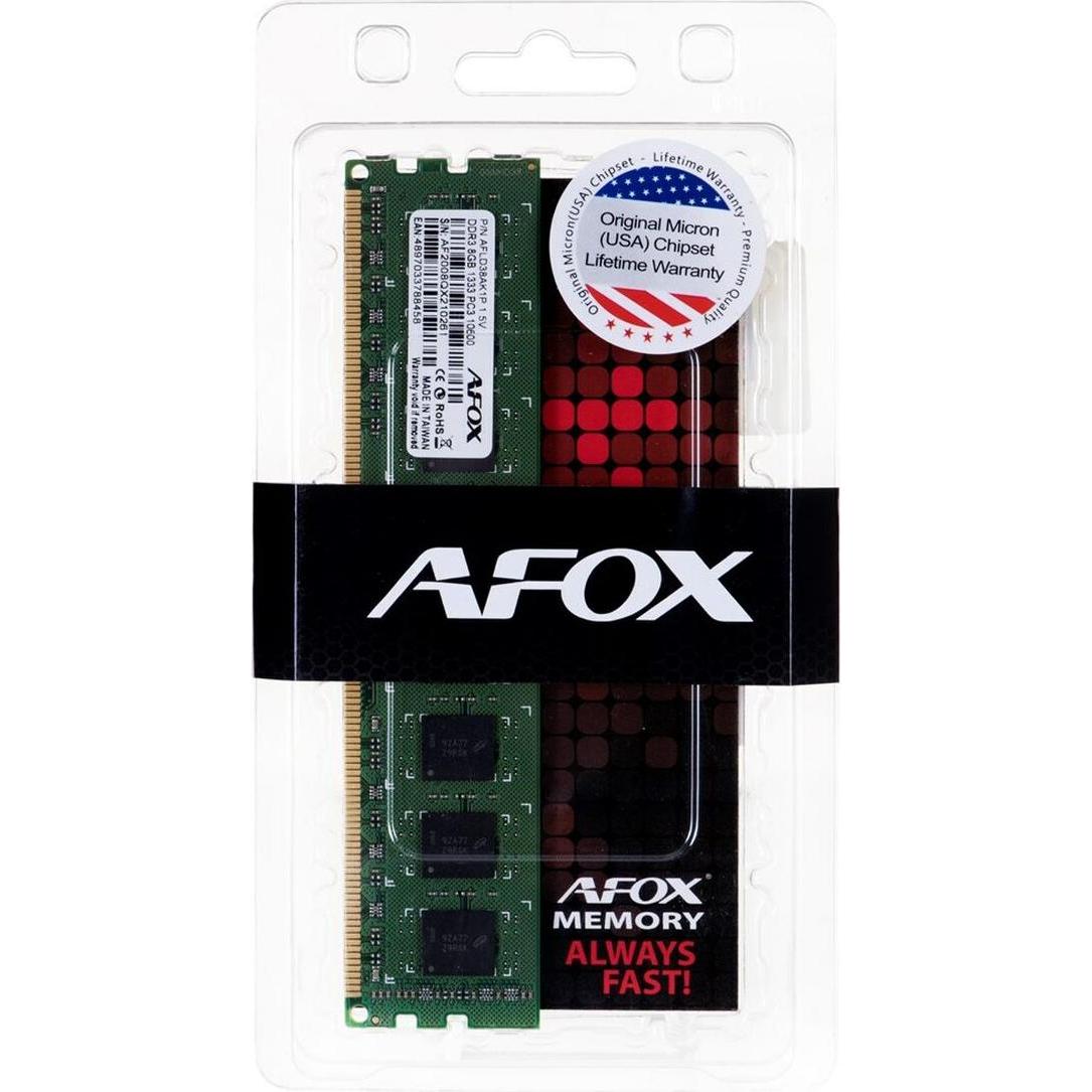 AFOX DDR3 8GB 1866MHZ (1 x 8GB, 1866 MHz, DDR3-RAM, DIMM), Memoria RAM, Verde