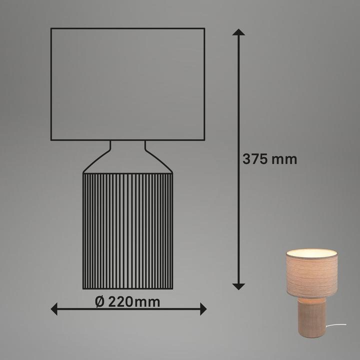 Actual product image Briloner INO ceramic table lamp, brown, excl. 1x E27 max. 10W (E27)