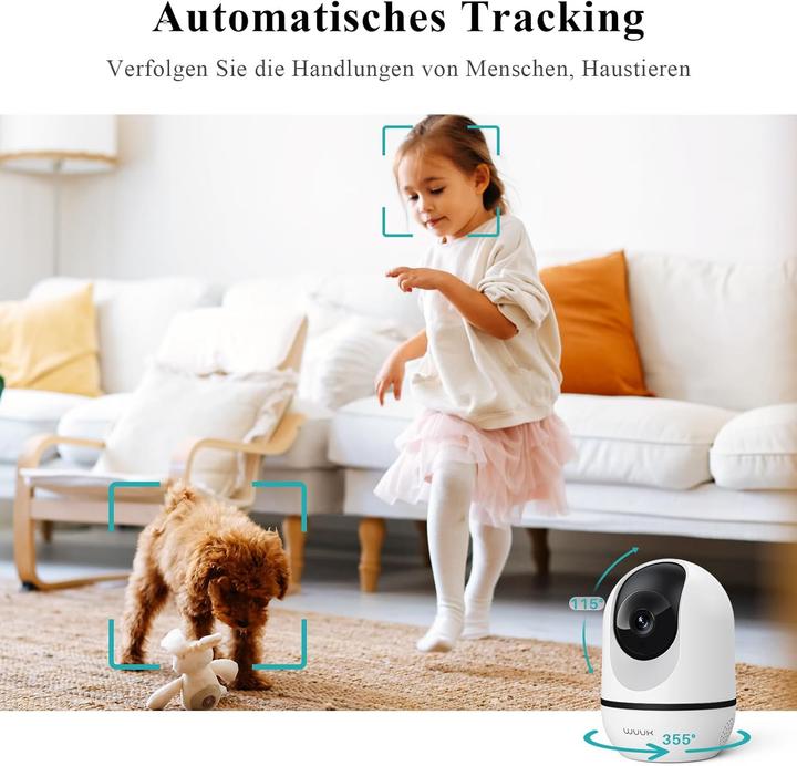 Actual product image WUUK 360° Innenüberwachungskamera mit Auto-Tracking