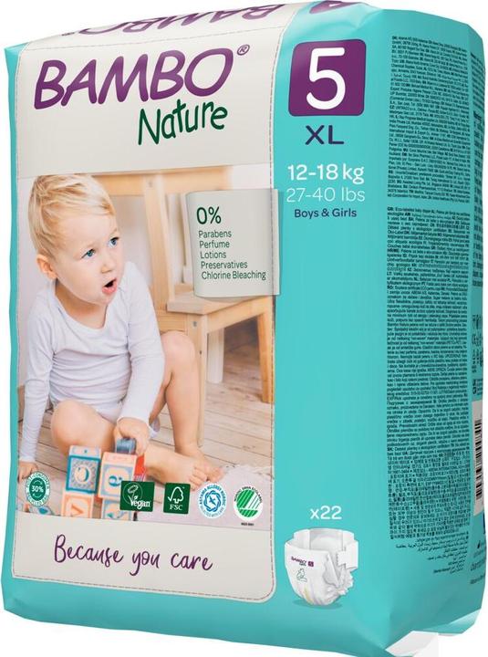 Produktbild Bambo Biowindeln Junior (Gr. 5, Tragepack, 22 Stück)