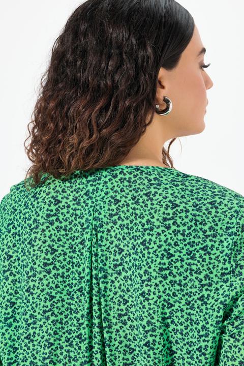 Produktbild Ulla Popken Smokbluse, Blüten, A-Linie, Rundhals, 3/4-Arm (50, 52)