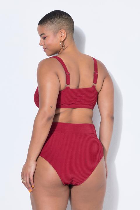 Actual product image Studio Untold High Waisted Terry Cloth Striped Bikini Briefs (48)
