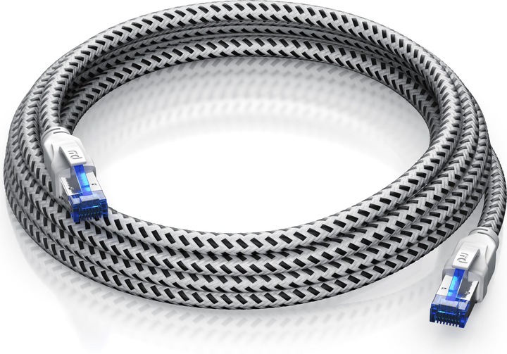 Actual product image Primewire CAT 8 network cable 40 Gbits - cotton jacket - LAN cable patch cable RJ45 - S/FTP PIMF shielding (S/FTP, PiMF, CAT8.1, 2 m)