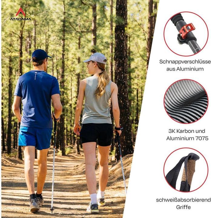 Produktbild Atacama Teleskop Wanderstöcke, Flip Lock 110-135 cm