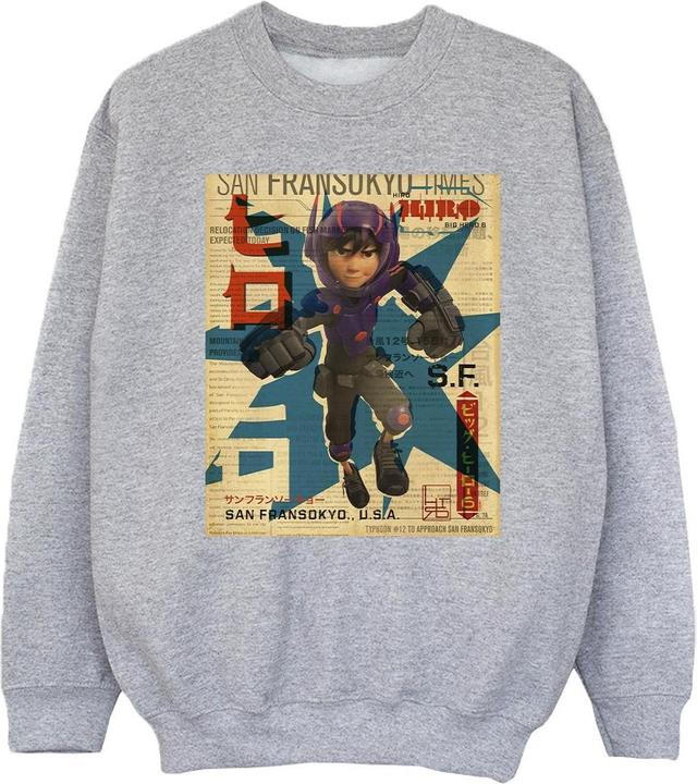Produktbild Disney Big Hero 6 Baymax Hiro Newspaper Sweatshirt Mädchen (128)