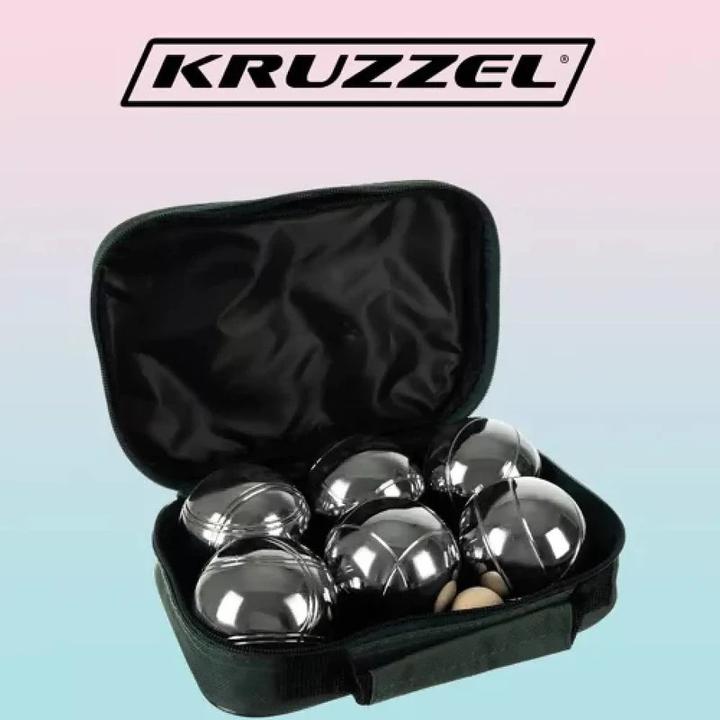 Produktbild Kruzzel BOCCIA Pétanque BOULE SPIEL mit 6 Boulekugeln im Set (6 x, 73 mm)