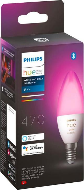 Image du produit Philips Hue White & Color BT (E14, 5.30 W, 470 lm, 1 x, G)