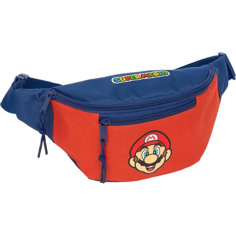 Safta, Marsupio, Super Mario Bros Mamma Mia belt pouch, Blu, Rosso