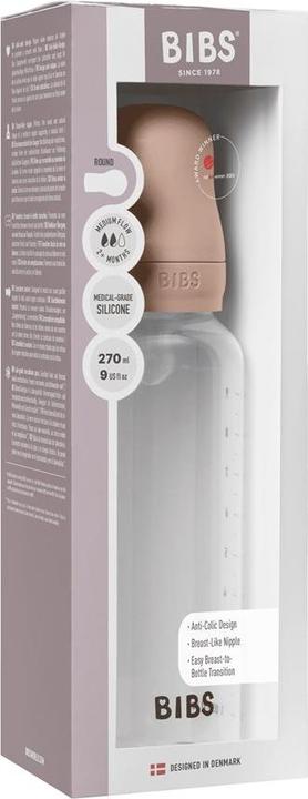 Actual product image Bibs Anti Colic Bottle Silicone 270 ml Medium Flow Blush (270 ml)
