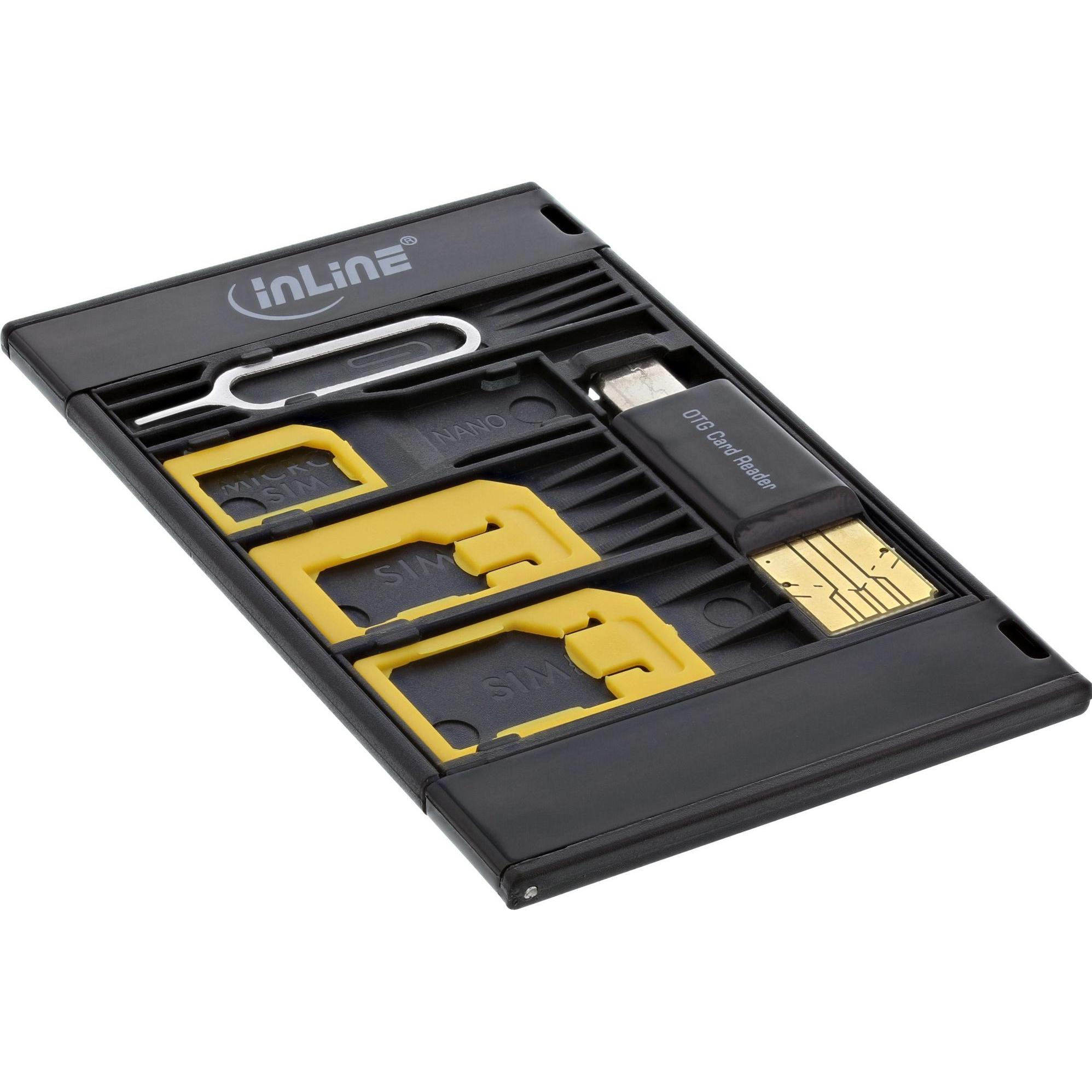 Thumbnail - InLine SIM-BOX Simkartenadapter und Zubehoerbox mit OTG Kartenleser, Weiteres Smartphone Zubehör, Schwarz