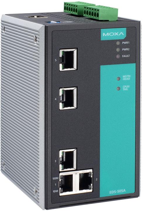 Moxa EtherDevice Switch EDS-505A-T - Switch - managed (5 ports)