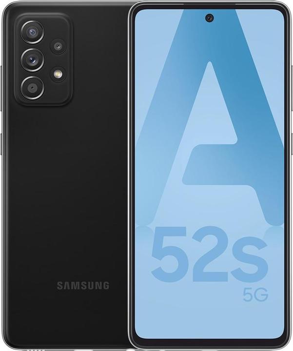 Actual product image Samsung Galaxy A52s EE Enterprise Edition EU (128 GB, Awesome Black, 6.50", Hybrid Dual SIM, 5G)