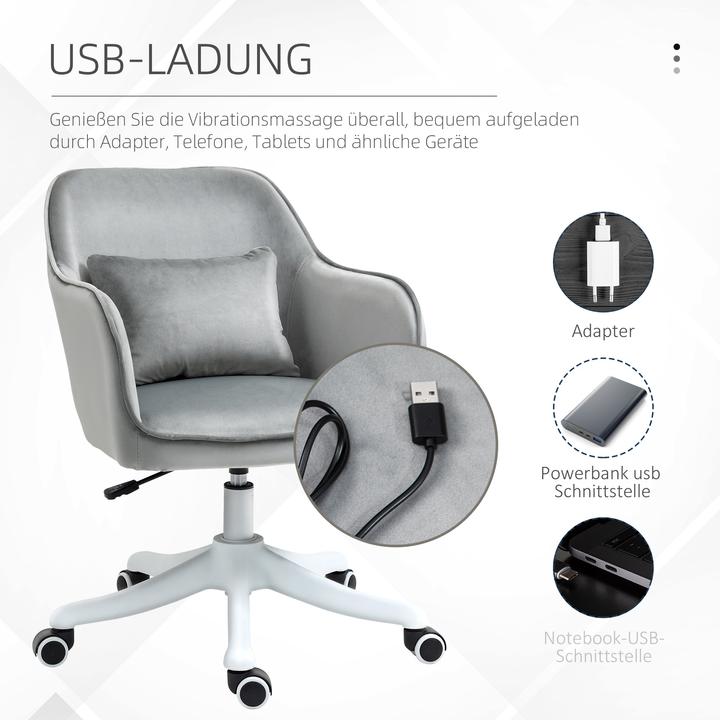 Actual product image Vinsetto Office Chair Height Adjustable with Vibration Function (43 - 50.50 cm)