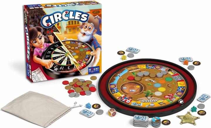 Produktbild 882134 - Circles - Brettspiel, für 2-5 Spieler, ab 7 Jahren (Deutsch, Französisch, 2 - 5 Spieler)