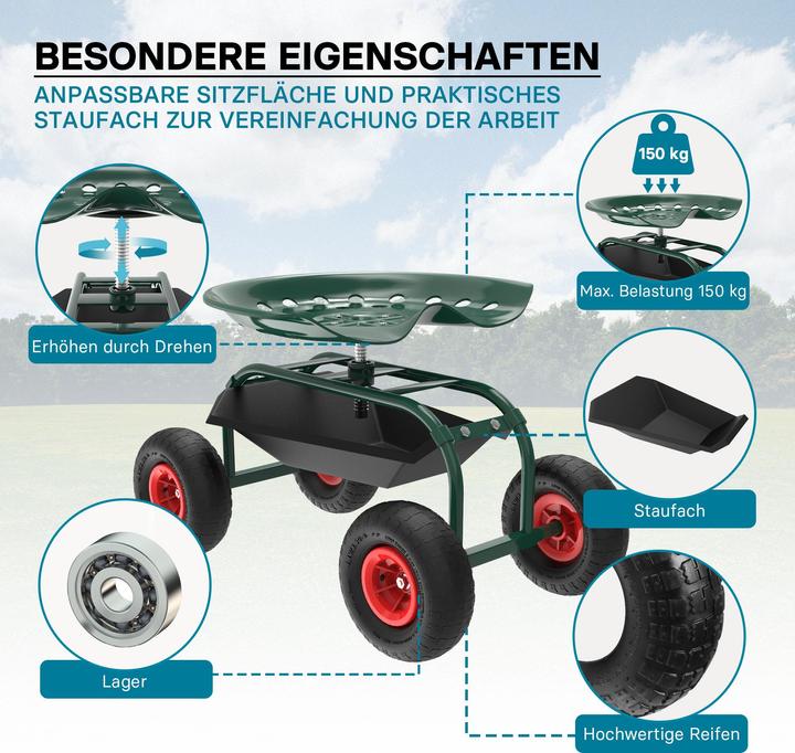 Image du produit Wiltec Gartenwagen (150 kg)
