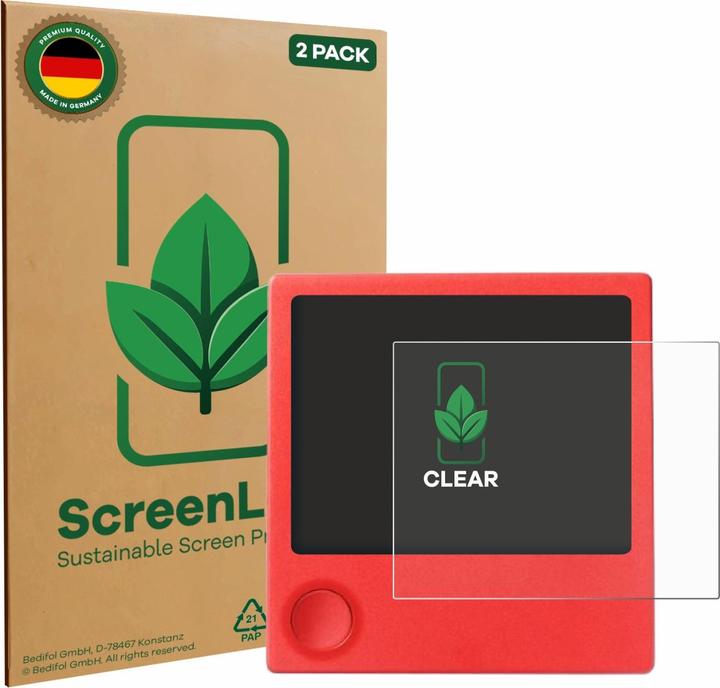 ScreenLeaf Pellicola protettiva, Proteggi Schermo Sostenibili, Clear, Antigraffio