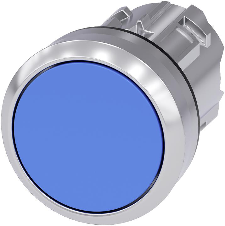 Produktbild Siemens Pushbutton 22mm round metal shiny blue