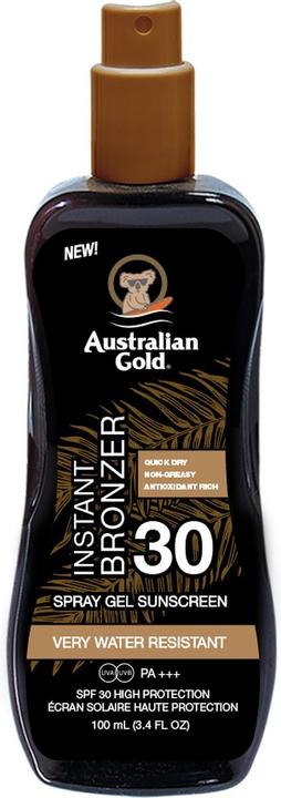 Australian Gold Instant Sunscreen Spray (Sun spray, Sun gel, SPF 30, 100 ml, 100 g)