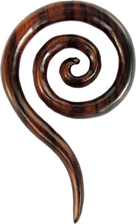 Immagine prodotto Star Piercing Ohrgewicht Spiralentropfen aus Narra Holz (senza ottone, Organico)