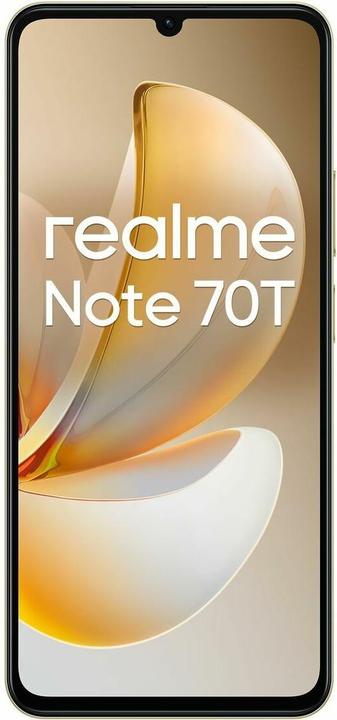 Actual product image realme Note 70T Dual Sim 4GB RAM 128GB - Gold (128 GB, Beach Gold, 6.74", Dual SIM, 4G)