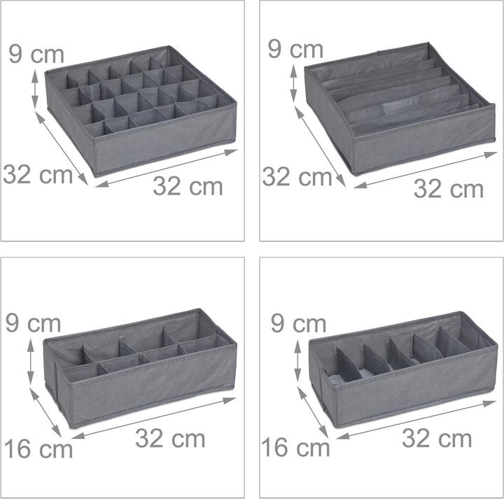 Produktbild Relaxdays Unterwäsche Organizer (32 x 32 x 9 cm, 9.22 l)