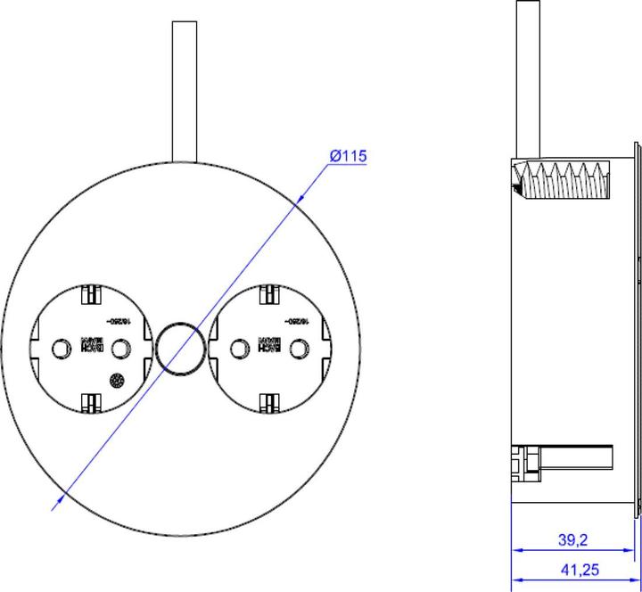Actual product image Bachmann TWIST 2xCEE7/3 2.0m ferrules